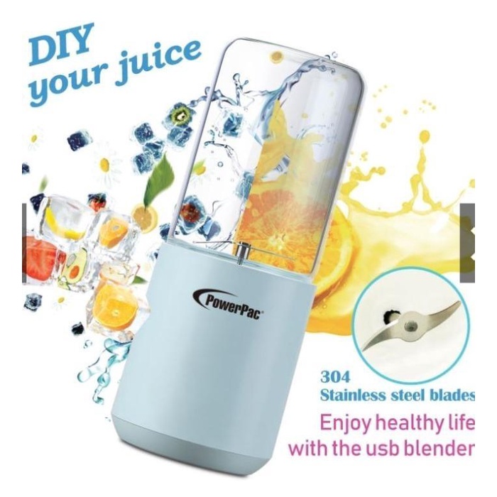 PowerPac Juice Blender, Portable, USB Rechargeable Smoothie Blender