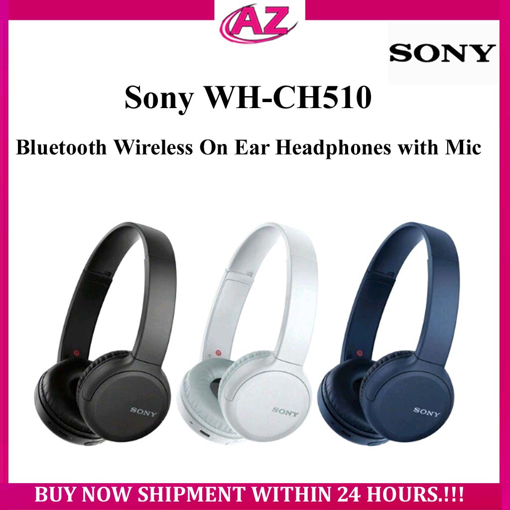 Sony WH-CH510 Bluetooth Wireless On Ear Headphones with Mic With ...