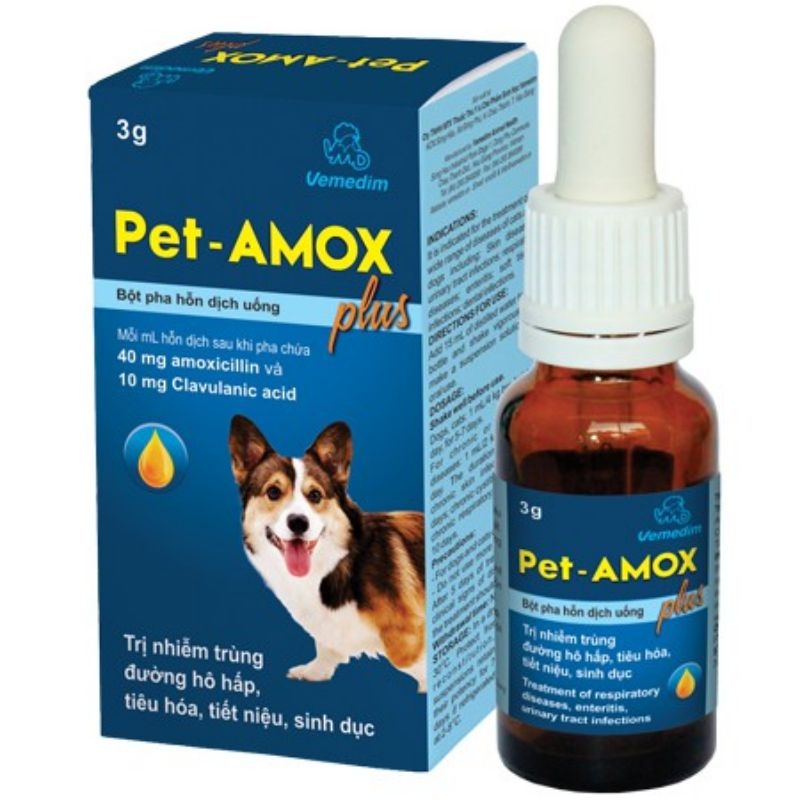 Treatment Of Diarrhea, Respiratory, Wounds In Vemedim Pet Amox plus