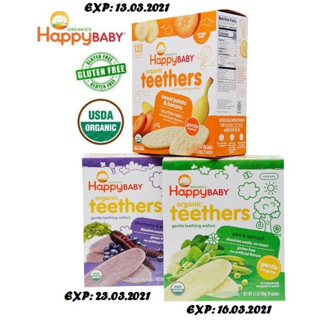 happy baby organic teething wafers