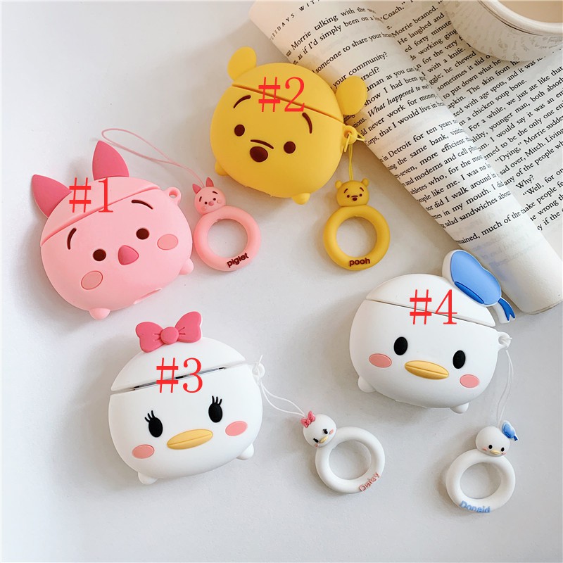 Cute Earphone Case Cartoon Pooh Winnie Bear Lovely Piglet Daisy Donald ...