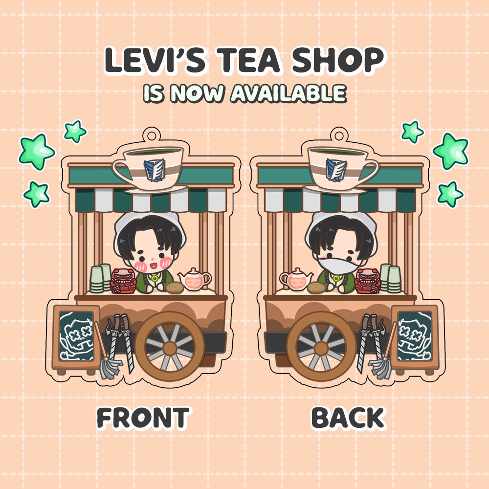 LEVI'S GANTUNGAN Tea Shop Acrylic Keychain Keychain - Attack on Titan Anime  (Bakawears) | Shopee Singapore