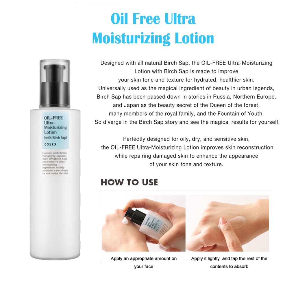 cosrx oil free ultra moisturizing lotion shopee