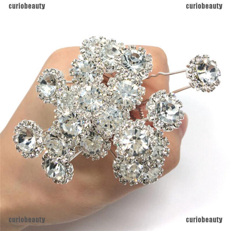 Hea Fa 10 Diamante Rhinestones Bridal Wedding Prom Women Hair