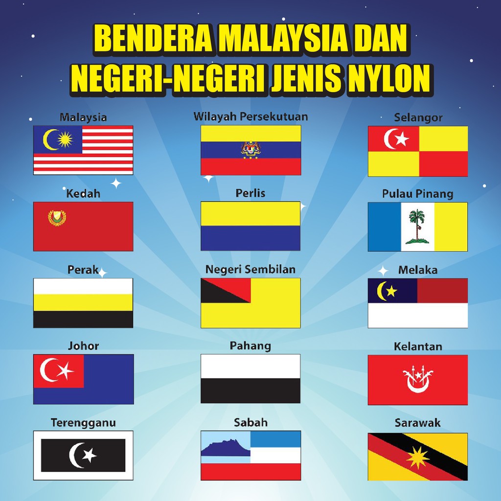 Bendera Malaysia Negeri Negeri Nylon Shopee Singapore