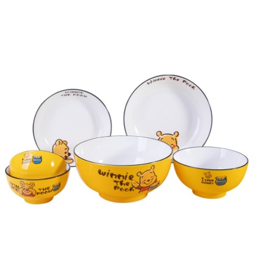 Cartoon Large Ceramic Bowl Plate Dishware Winnie the Pooh Plate Bowl  tableware | Shopee Singapore