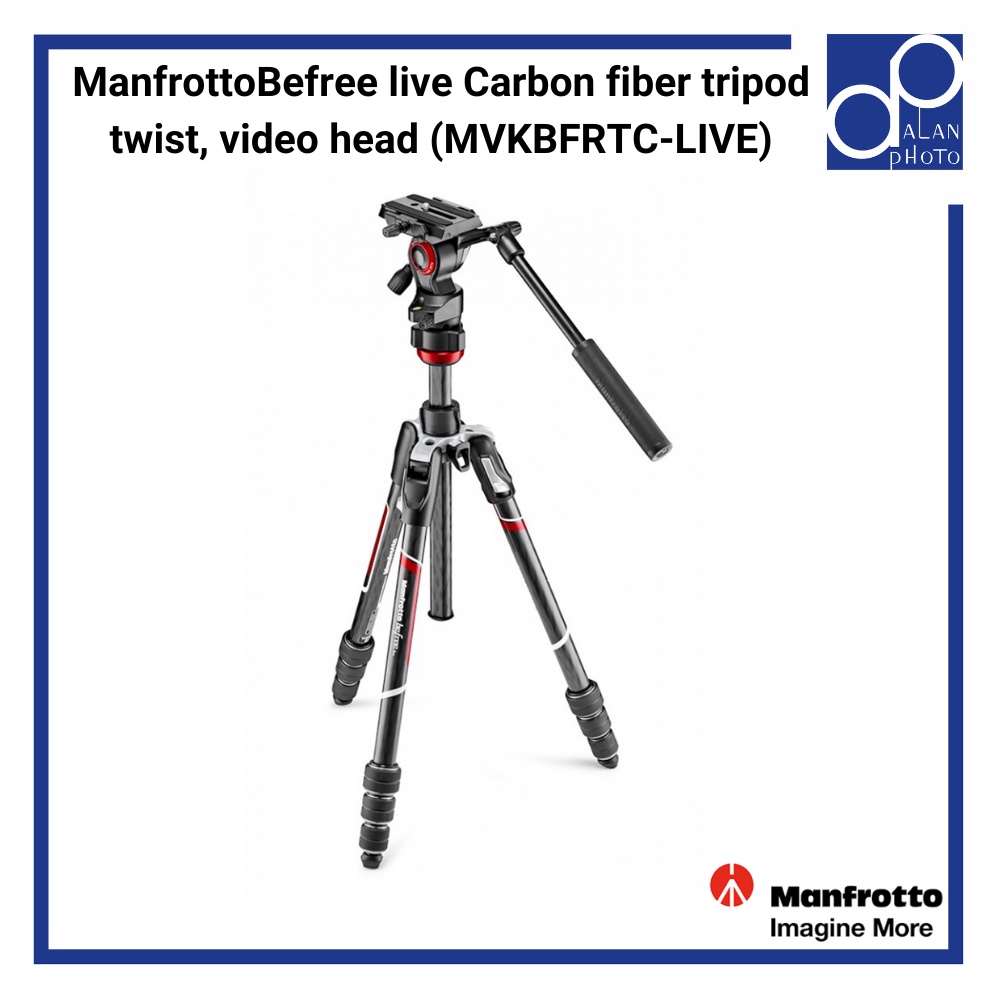 Manfrotto Befree live Carbon fiber tripod twist, video head (MVKBFRTC