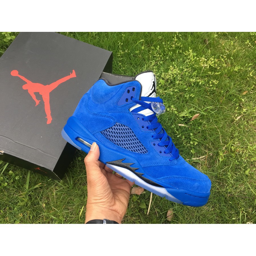 new blue suede jordans