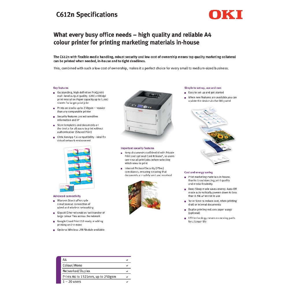 oki c612n printer
