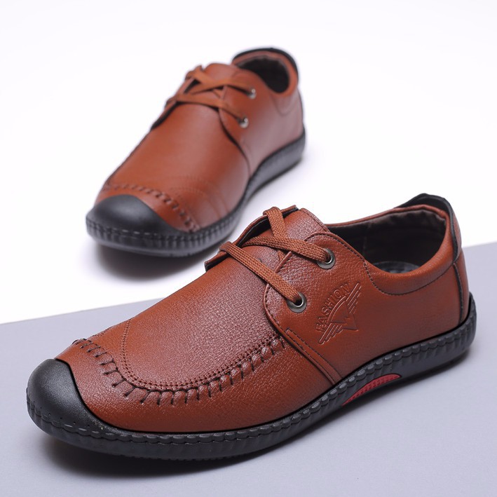 brown leather casual shoes