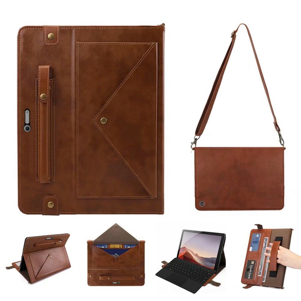 Magnet Leather Case Microsoft Surface Pro 7 6 5 4 Tablet Shoulder Bag For Surface Pro 6 12 3 Cover With Pen Holder Shopee Singapore