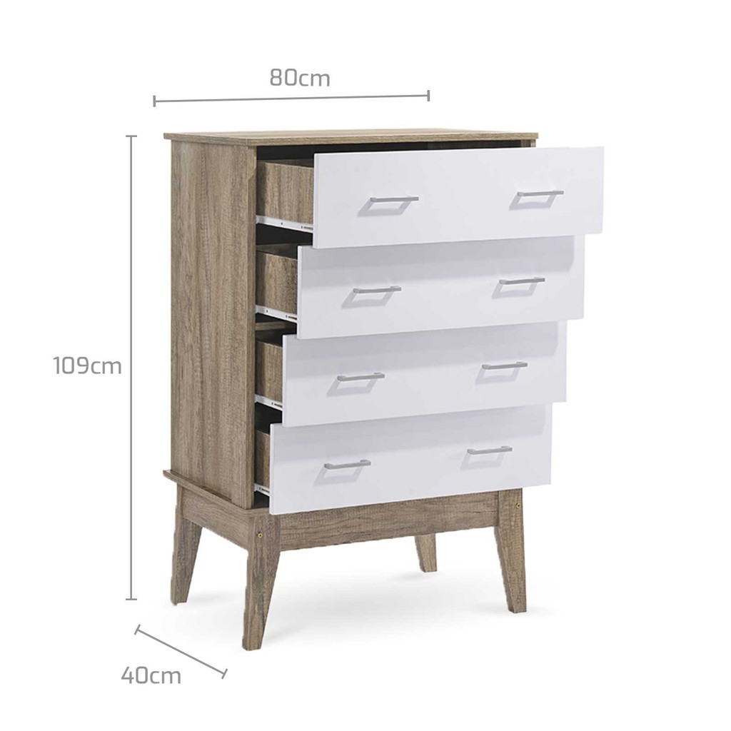 Scandinavian 4 Chest Of Drawers Free Installation Delivery