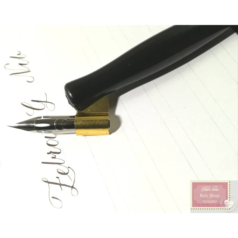 english copperplate script antique dip pen oblique calligraphy pen holder G4SPDE 