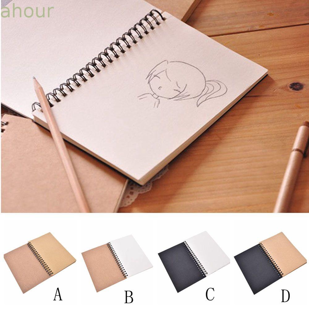 AHOUR School Stationery Spiral Bound Sketch Drawing Lettering Supplies
