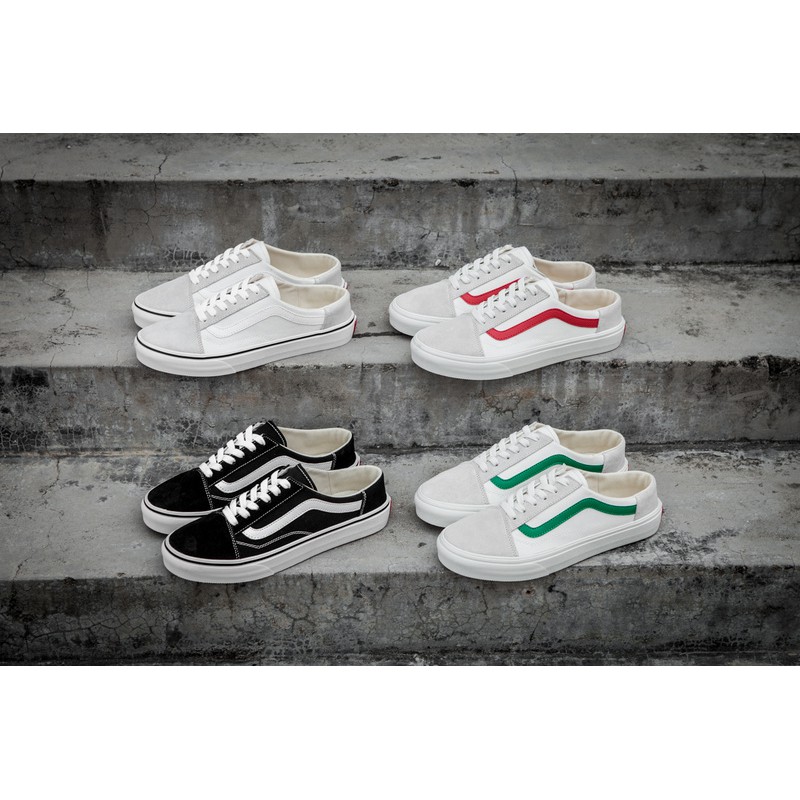 vans old skool mule white