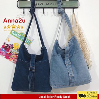 Shop Malaysia Denim Sling Bag Jeans Canvas Sling Bags Denim Women Crossbody Bags Women Messenger Bags Sling Beg Jeans Murah Anna2u Shopee Singapore