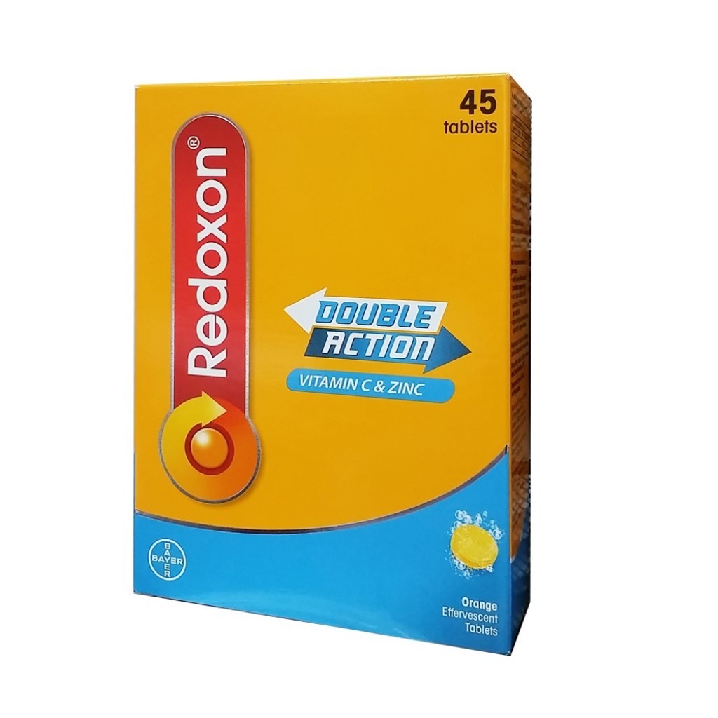 Redoxon Double Action Effervescent Orange 45 Tablets