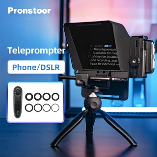 [Teleprompter]Pronstoor Phone and DSLR Recording Mini Teleprompter Portable Inscriber Mobile Teleprompter Artifact Video With Remote Control