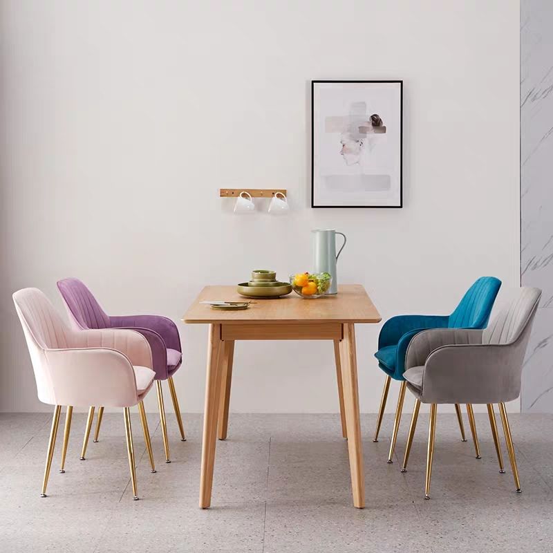 Nordic Style Velvet Chair Armchair Office Chair Dining Restaurant Chair