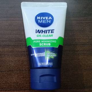 nivea men white oil clear scrub