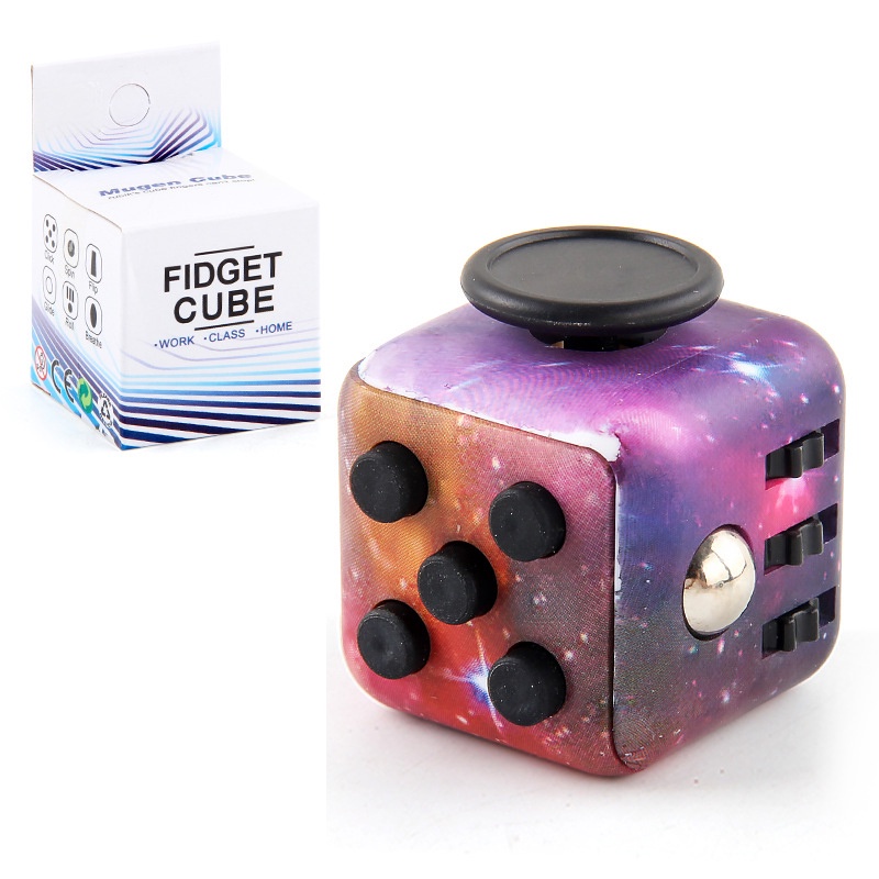 Galaxy Fidget Cube Spinner Toy With Click Ball Anti Anxiety Anti Stress Fidget Toys For Children Adult Stress Reliever Cubes Adhd Shopee Singapore