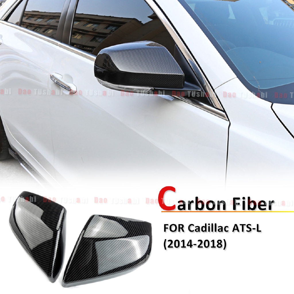Black Carbon Fiber Gear Lever Shift Knob Cover Trim For