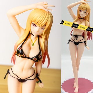 23cm My Dress-Up Darling Marin Kitagawa Anime Figure Marin Kitagawa Bikini Removable Action Figure Collection Model Doll Toys