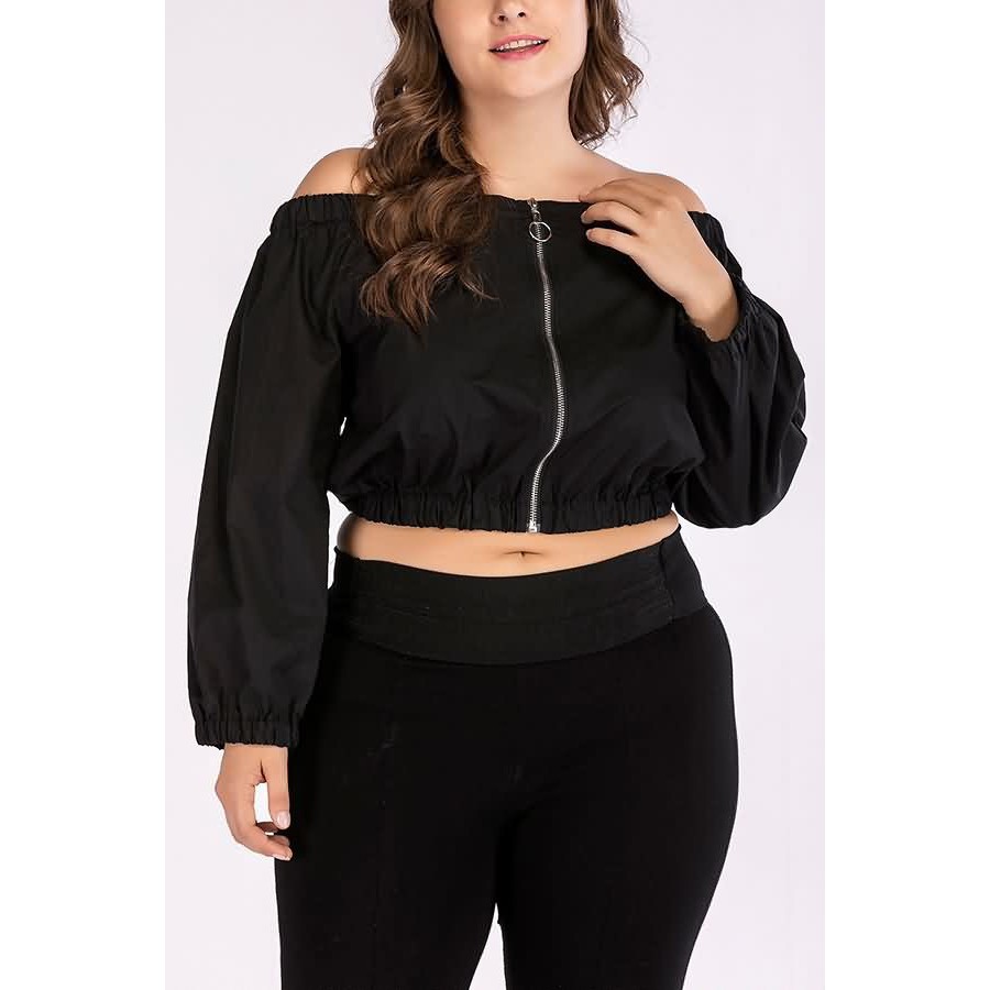 black off the shoulder top plus
