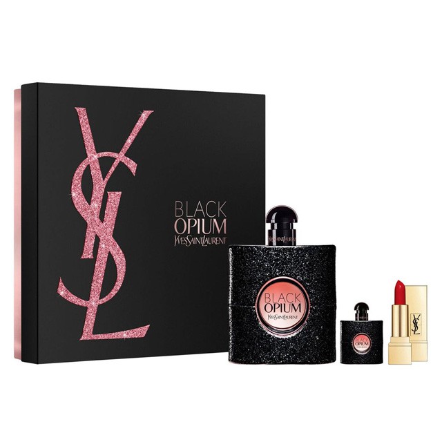 YSL BLACK OPIUM EDP 3PCS GIFT SET WOMEN (90ml+7.5ml