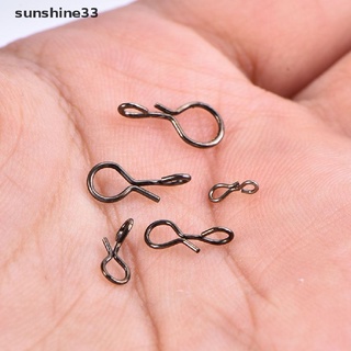 SY  25pc Fly Fishing Quick Change Flies Hook Lures Stainless Steel Lock Fishing Snap SY #7