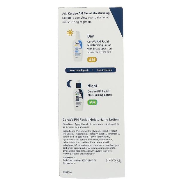 cerave pm facial moisturizing lotion non comedogenic