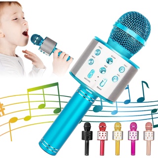 WS858 3-in-1 Wireless Bluetooth Karaoke Microphone Portable Mic Speaker KTV