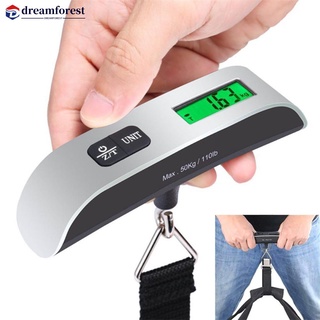 DREAMFOREST 50kg Digital Luggage Scale Travel Portable Hanging Scale with Backlight Electronic Fishing Pocket Scale G7T9