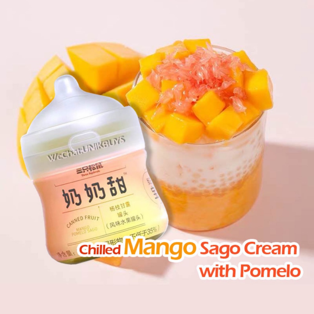Instant Chilled Mango Sago Cream with Pomelo Sweet Dessert 300g Mango
