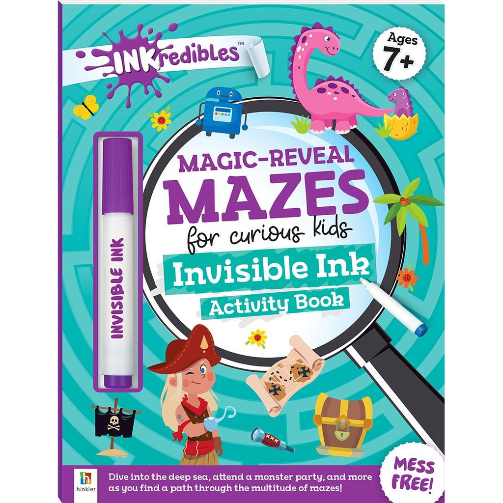 Inkredibles MagicReveal Mazes Invisible Ink Activity Book Shopee Singapore