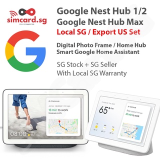 Google Nest Hub / Hub Max with Warranty + Safety Mark (Chalk White, Charcoal Black) Digital Photo Frame Smart Home