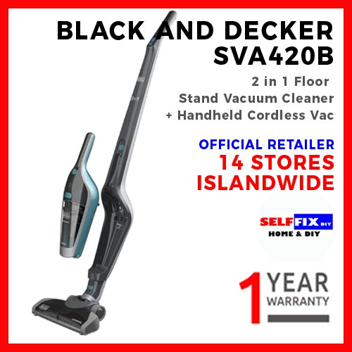 Black & Decker 2in1 Cordless Vaccum Cleaner SVA420BB1 14.4V (Black and Decker Standing Floor