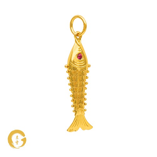 916 Gold Fish Pendant By Orient Jewellers Shopee Singapore