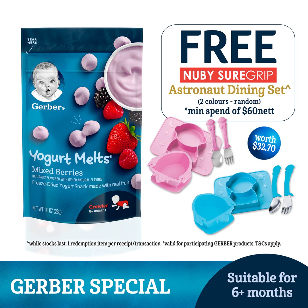 GERBER® GRADUATES Yogurt Melts Mixed Berries 28g Shopee Singapore
