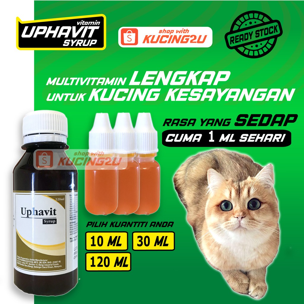 Vitamins Eating Cats, Add Milk, Beautiful Fur - Uphavit - 10 ml 