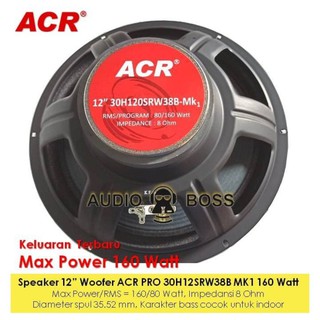 12 Inch Woofer Speaker Acr Pro 500 Watt / Speaker Woofer 12 "Acr Pro