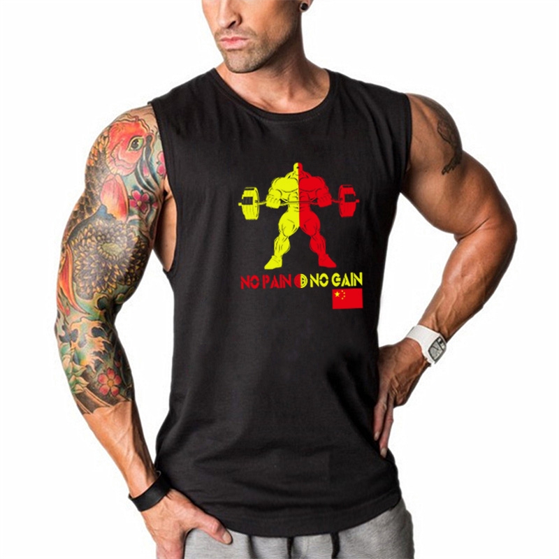 Image of Brand Gyms Clothing Men Bodybuilding and Fitness Stringer Tank Top Vest Sportswear Muscle Workout Singlets Sleeveless Undershirt #4