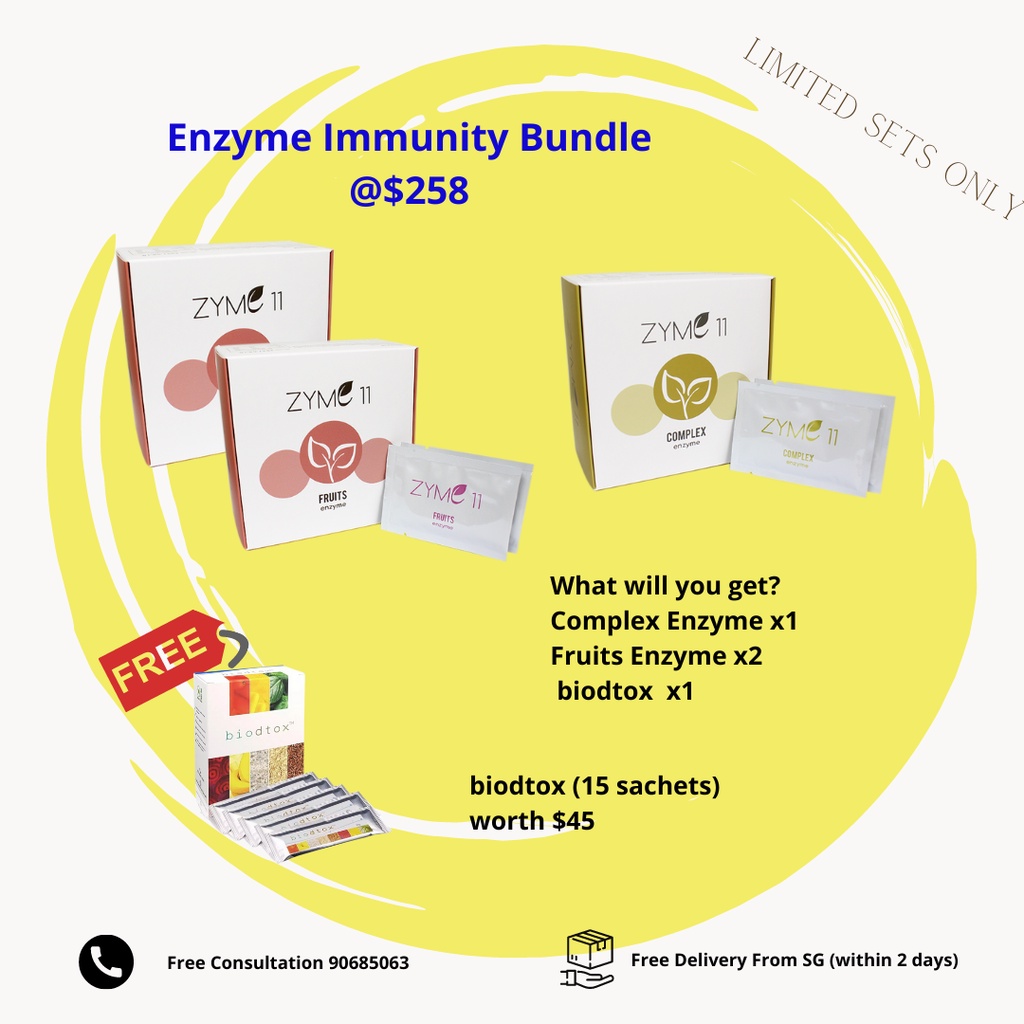 Zyme11 Enzyme Immunity Bundle & Fruits Enzyme with Free