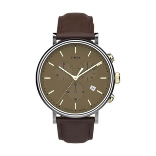 Timex Fairfield Chronograph 41mm Leather Strap Watch - Two-Tone, Tan (TW2T67700) #0
