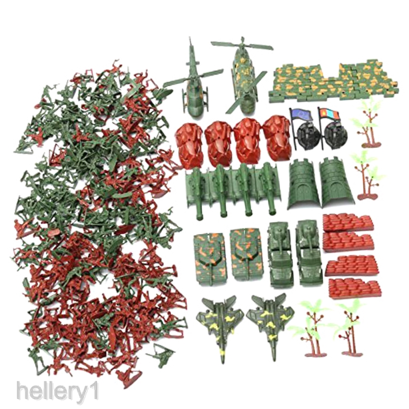 270-Pieces Military Soldiers Toy Kit Army Men Figures Accessories Play Models 