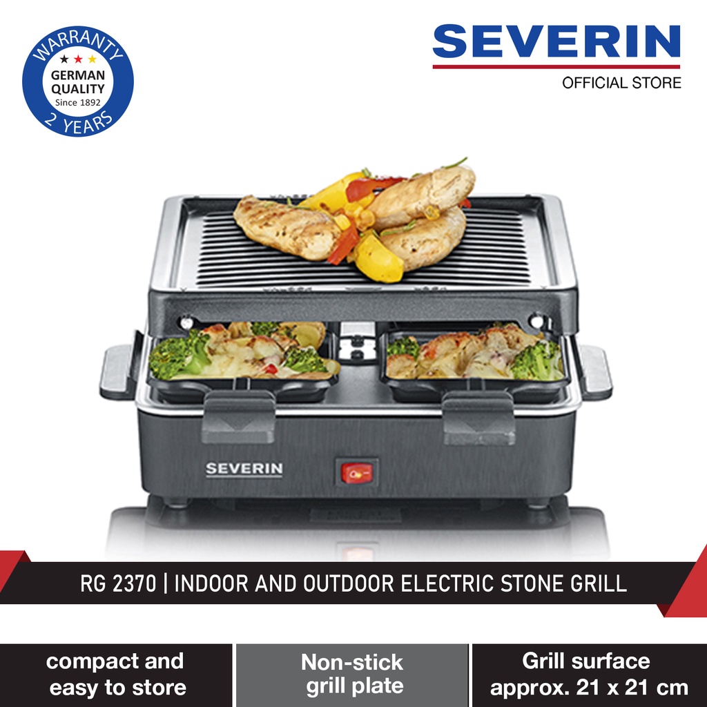 Uitsluiting Hoe Lionel Green Street Severin RG 2370 Smokeless Odourless Indoor and Outdoor Electric Stone Grill  2 Year Warranty | Shopee Singapore