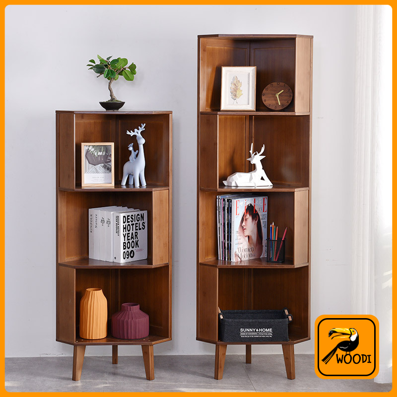 Corner Shelf Book Shelf Rack Living Room Triangle Wall Corner