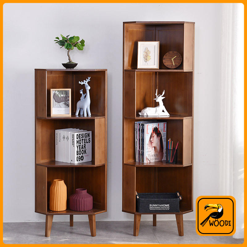 Corner Shelf Book Shelf Rack Living Room Triangle Wall Corner Cabinet ...