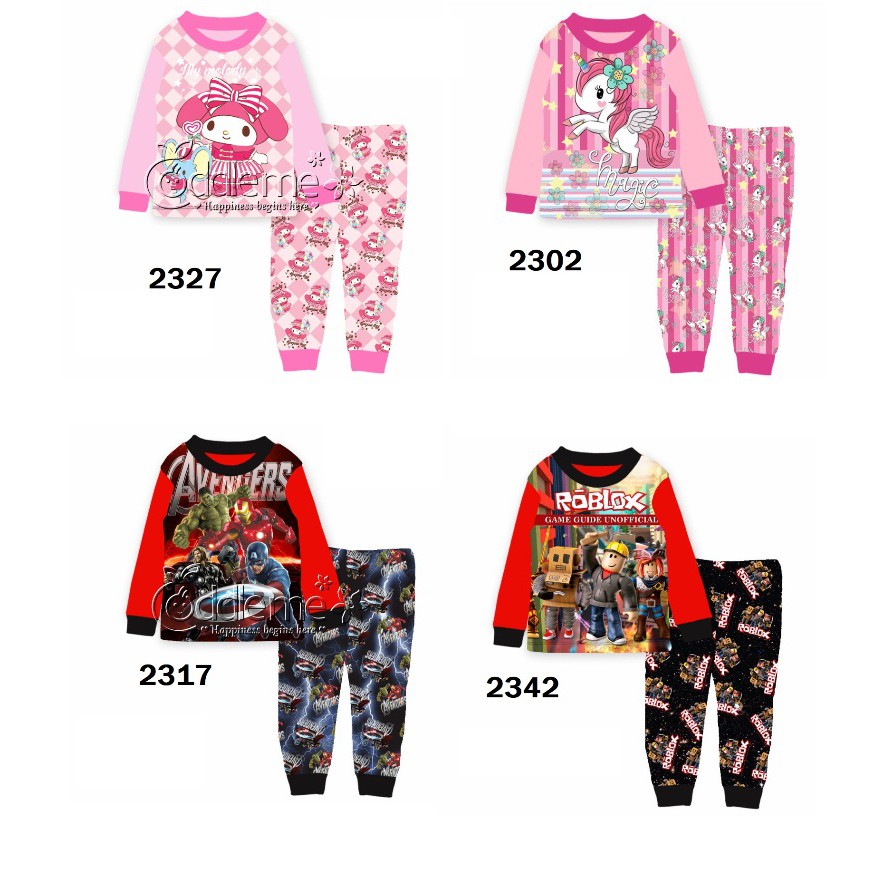 8 Years Old To 12 Years Old Roblox Pajamas Unicorn Pajamas My Melody Pajamas Avengers Pajamas Shopee Singapore - roblox pajama