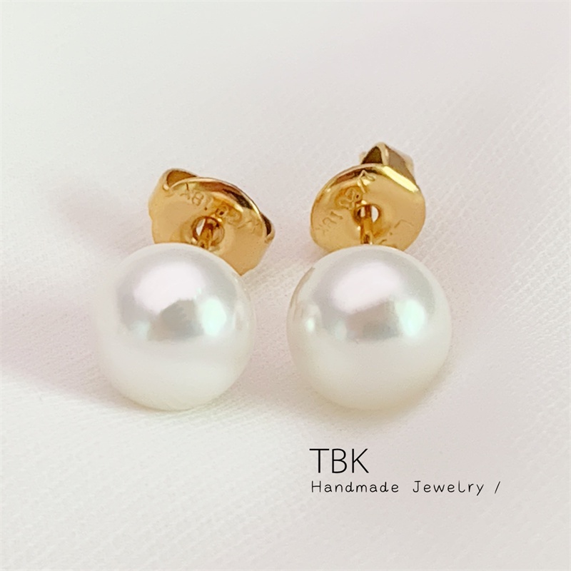 TBK Pearl 24K Stud Earrings 2162e